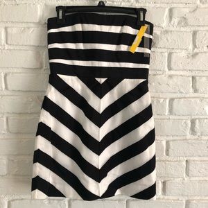 Alice + Olivia Robin Ribbon Striped Bustier Dress